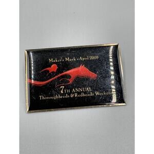 2008 Maker's Mark Bourbon THOROUGHBREDS & REDHEADS Lapel Pin READ DETAILS‎